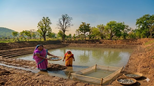 आजीविका डबरी बनी वरदान : बिसाहिन ने मछली पालन से बदली किस्मत, दोगुनी हुई आय