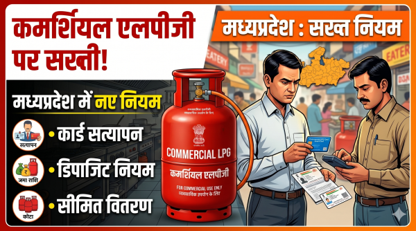 कमर्शियल एलपीजी पर सख्ती : मध्यप्रदेश में कार्ड सत्यापन, डिपॉजिट और सीमित सिलेंडर वितरण के नए नियम लागू