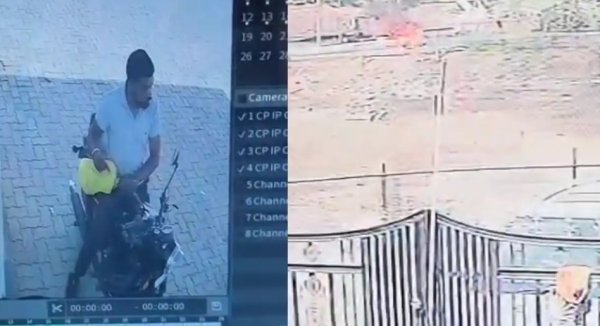 ‘पेट्रोल लिया… कुछ दूर गया और बन गया आग का गोला’ ,  CCTV में कैद  हुआ घटना