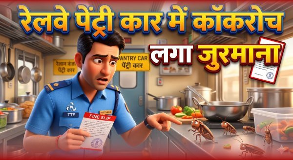 स्टेशन पर औचक जांच : पैंट्रीकार में गंदगी, 76 मामलों में कार्रवाई, ₹49,100 जुर्माना वसूला