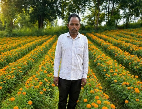 लैलूंगा के किसान ने गेंदा फूल की खेती से बढ़ाई आय, धान की तुलना में कई गुना अधिक मुनाफा हासिल