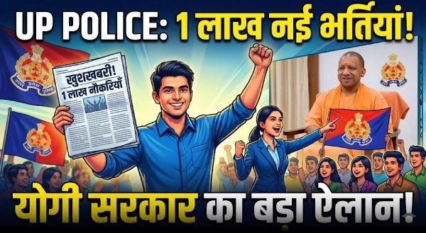 नौकरी की बहार: योगी सरकार करेगी 1 लाख पुलिसकर्मियों की बंपर भर्ती