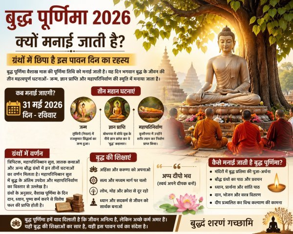 बुद्ध पूर्णिमा : जन्म, ज्ञान और महापरिनिर्वाण का पावन संगम