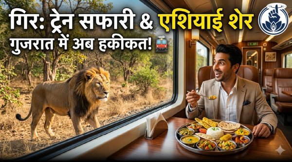 गिर के जंगलों में गूंजेगी ट्रेन की सीटी : अब विस्टाडोम कोच से बब्बर शेरों का दीदार करेंगे सैलानी