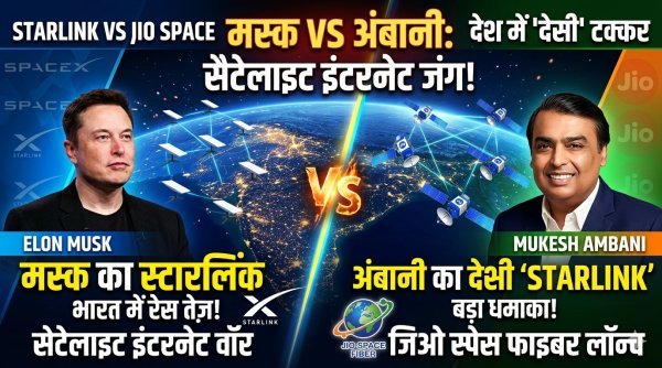 इंटरनेट की जंग तेज : स्टारलिंक और Jio के बीच “देसी बनाम ग्लोबल” मुकाबला