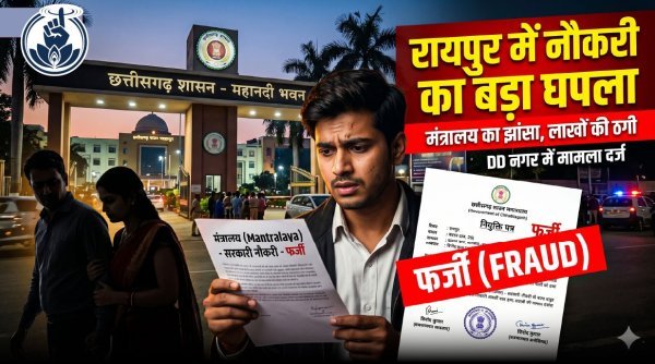 23 लाख की ठगी : मंत्रालय में सरकारी नौकरी के नाम पर झांसा, रायपुरा के बंटी-बबली का कारनामा