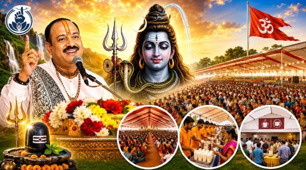 शिव भक्ति : सरल मार्ग बता रहे पंडित प्रदीप मिश्रा, कांके मैदान में उमड़ा जनसैलाब