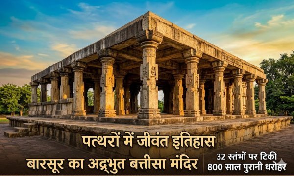पत्थरों में उकेरी गई इतिहास की जीवंत गाथा,  बारसूर का बत्तीसा मंदिर बना बस्तर की अद्भुत पहचान
