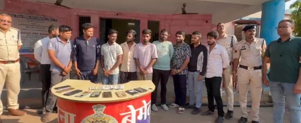 आईपीएल सट्टेबाजी गिरोह का भंडाफोड़ : 10 आरोपी गिरफ्तार, मोबाइल और नकदी जब्त