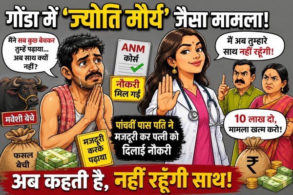 गोंडा मामला : मजदूरी कर पत्नी को पढ़ाया, नौकरी लगते ही बोली  अब साथ नहीं रहूंगी