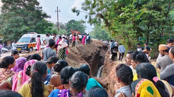मौत बन गई सीवरेज खुदाई :  मिट्टी धंसने से 3 मजदूरों की दर्दनाक मौत