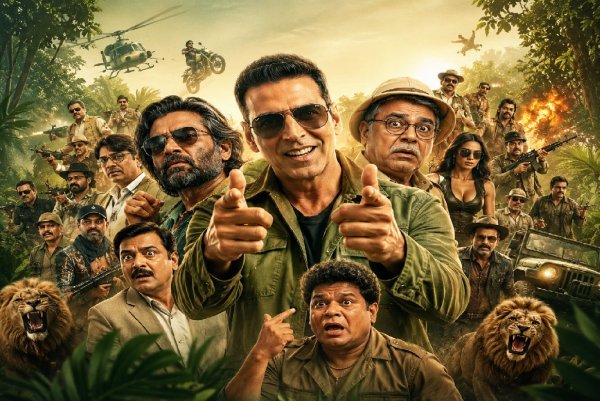 अक्षय कुमार : वेलकम टू द जंगल का धमाकेदार टीजर रिलीज, जंगल में कॉमेडी का तड़का