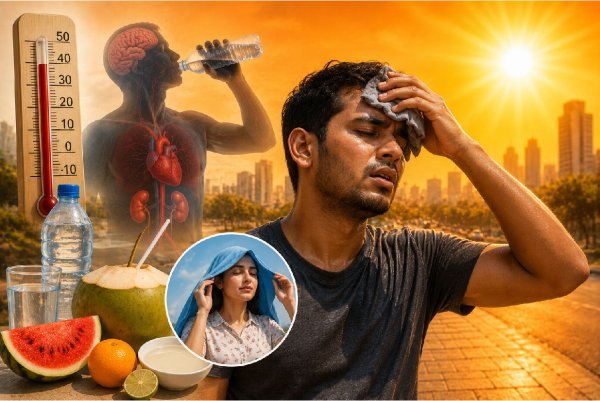 तापमान : भीषण गर्मी में बढ़ा डिहाइड्रेशन और हीट स्ट्रोक का खतरा
