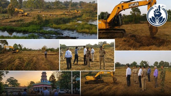 पुनरुद्धार महाअभियान : बालोद में भारी बवाल, नदी किनारे अवैध कब्जों पर चला प्रशासन का बुलडोजर
