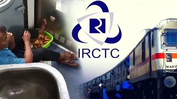 Viral Video : यात्रियों को परोसे जाने थे ये समोसे, ट्रेन के गेट पर दिखा चौंकाने वाला नजारा