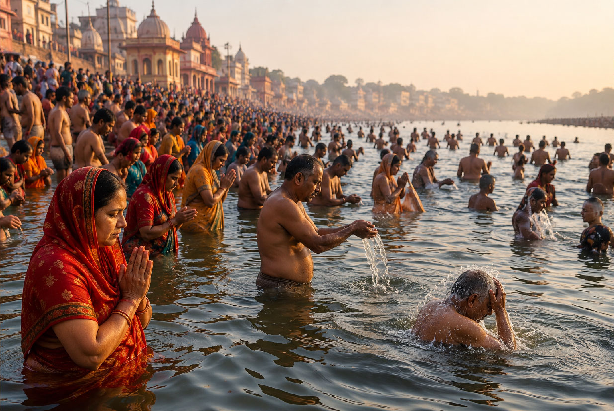 गंगा दसहरा में पवित्र स्नान