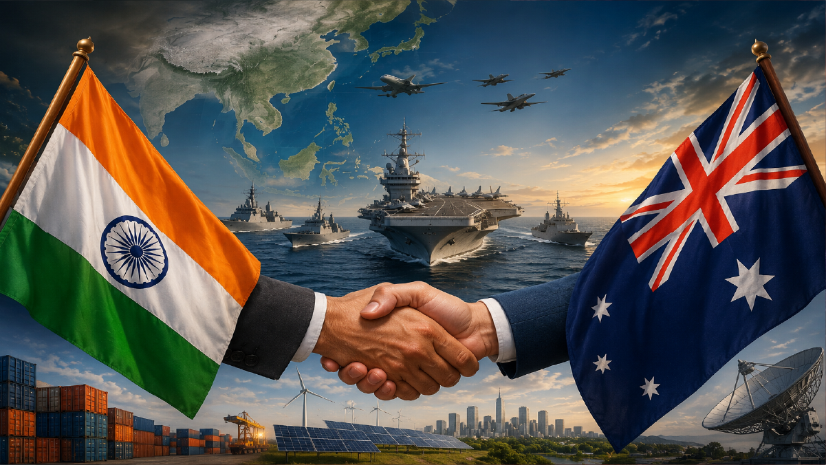 रक्षा, व्यापार और क्षेत्रीय सुरक्षा के मुद्दों पर भारत-ऑस्ट्रेलिया की साझेदारी