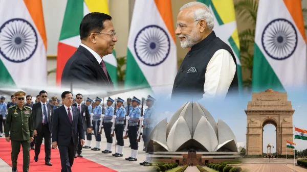 नया अध्याय : 4 दिवसीय आधिकारिक दौरे पर भारत पहुंचे राष्ट्रपति यू मिन आंग ह्लाइंग