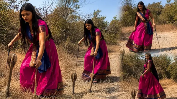 इंस्टाग्राम पर तहलका : सज-धजकर आई लड़की ने किया खतरनाक कोबरा का ग्लैमरस रेस्क्यू
