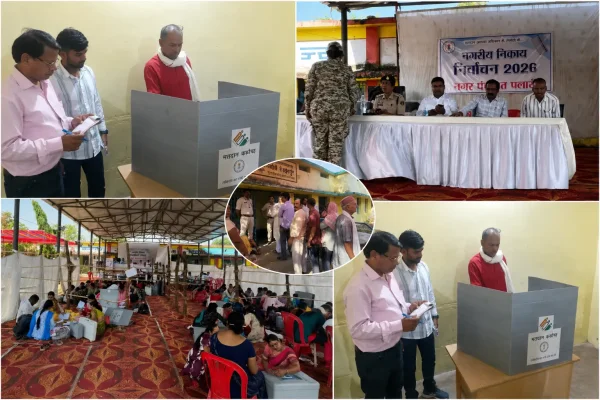 चुनाव 2026 : सुबह से मतदान केंद्रों पर उमड़ी भीड़, EVM और बैलेट से वोटिंग जारी