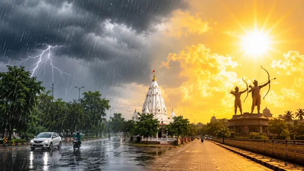 मौसम का यू-टर्न : छत्तीसगढ़ के कई जिलों में अंधड़ और भारी बारिश का अलर्ट, 60 KM की रफ्तार से चलेंगी हवाएं