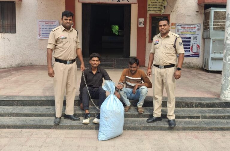 9.9 किलो गांजा  समेत दो आरोपी गिरफ्तार