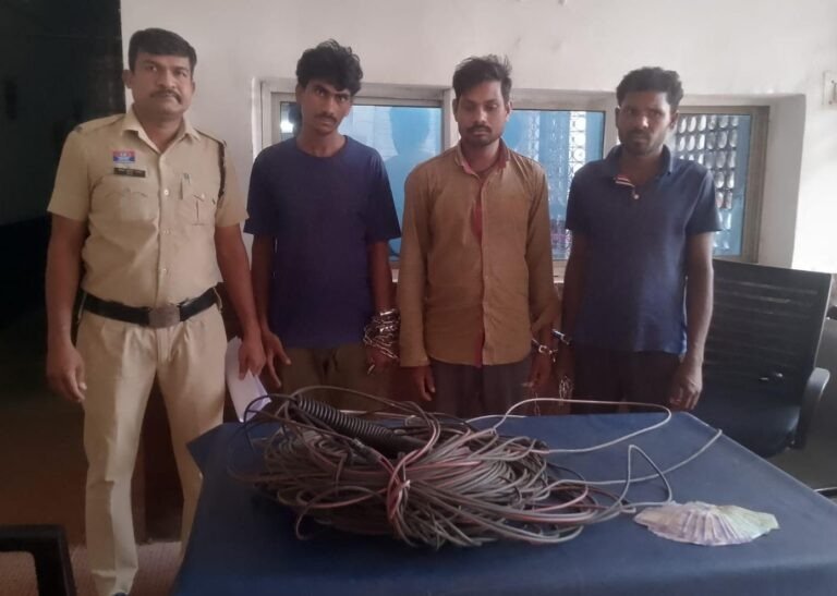 सोलर प्लांट केबल चोरी में गिरफ्तार आरोपी