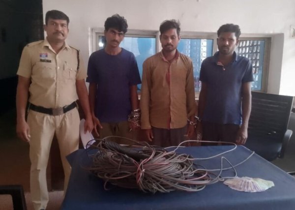 खुलासा : केशडबरी के सोलर प्लांट में चोरी करने वाले चार आरोपी पुलिस गिरफ्त में