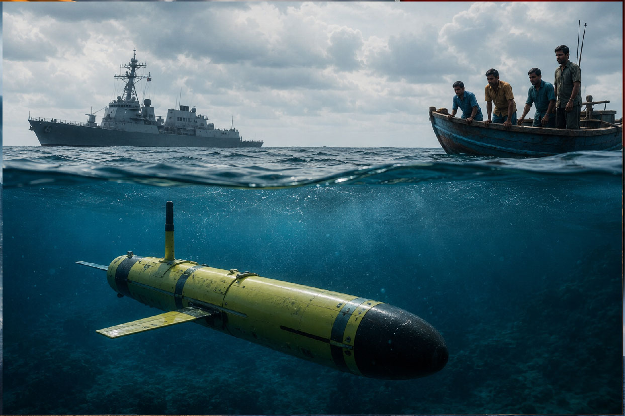 बंगाल की खाड़ी में मिला अमेरिकी AUV, बढ़े जासूसी के सवाल