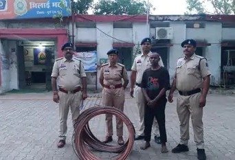 खुलासा : 130 किलो स्क्रैब कॉपर तार के साथ 4 आरोपी गिरफ्तार