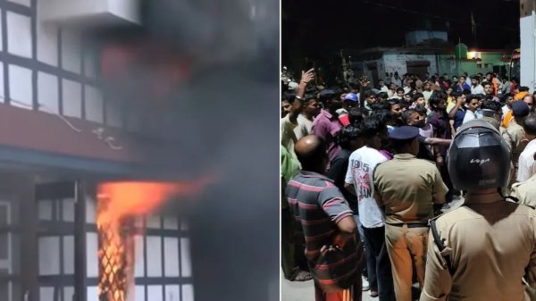 विकासनगर हिंसा : युवक की मौत के बाद बवाल, आरोपी के घर में लगाई आग