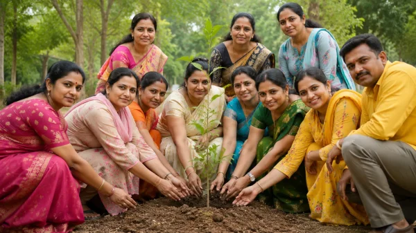 हरियाली का संदेश : पौधा लगाएं, पर्यावरण बचाएं संजय कानन में महिला संगठन का विशेष अभियान