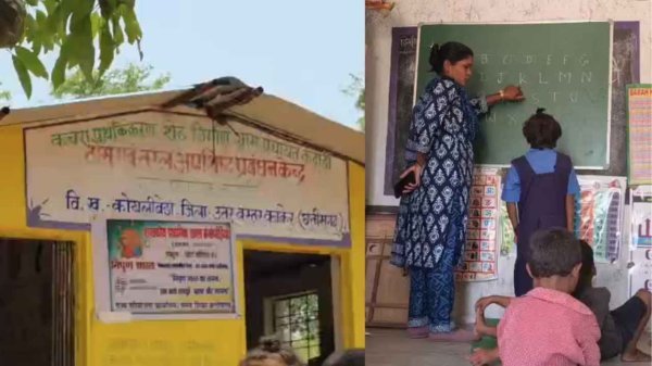 बच्चों का संघर्ष : कचरा शेड में चल रही पाठशाला, जर्जर स्कूल भवन ने बढ़ाई बच्चों की मुश्किलें