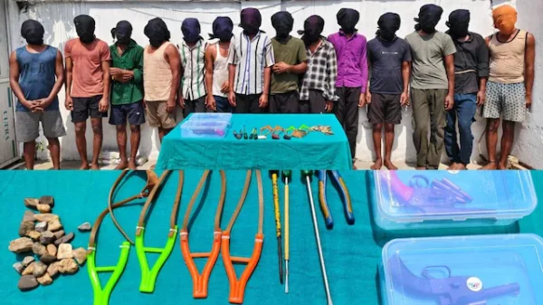 कारवाई : गरीब मजदूर बनकर करते थे रेकी, रात में लूटते थे घर 14 बदमाश गिरफ्तार