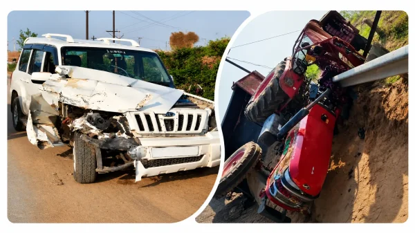 सड़क हासदा : तेज रफ्तार स्कॉर्पियो की टक्कर से ट्रैक्टर पलटा, 24 वर्षीय ट्रैक्टर चालक की मौत