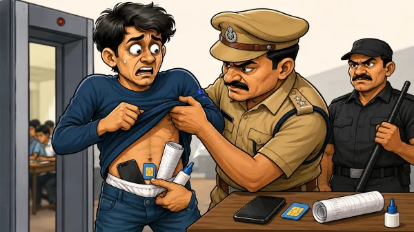 री-NEET EXAM : अंडरगारमेंट्स में छिपा रखा था मोबाइल और प्रश्न पत्र