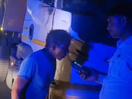 ब्रीथ एनालाइजर टेस्ट : सड़क हादसों पर लगाम के लिए अभियान, 5 भारी वाहन चालक नशे में मिले