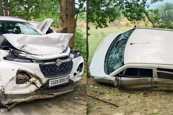 रफ्तार बनी काल :  कवर्धा में दो कारों की टक्कर से एक की मौत, चार घायल