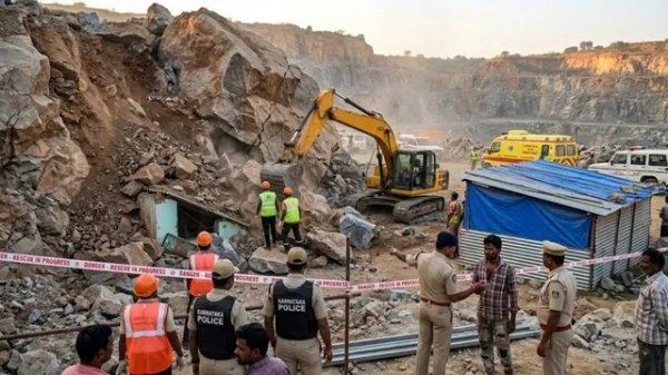 बेंगलुरु की खदान में बड़ा हादसा : चट्टान गिरने से बिहार के 7 मजदूरों की मौत, कई मजदूर घायल, जांच में जुटा प्रशासन