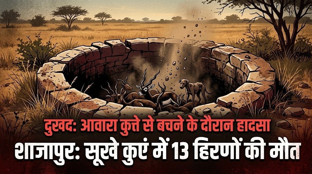 सूखे कुएं से 13 हिरणों समेंत आवारा कुत्ते मौत