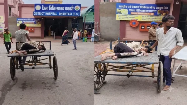 दोस्ती की मिसाल : दोस्त को ठेले पर लादकर अस्पताल पहुंचाया, धमतरी में इंसानियत की अनोखी तस्वीर