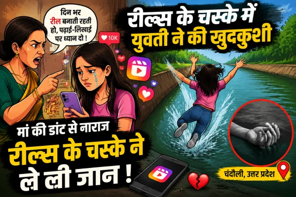 रील बनाने की लत : मां ने रील बनाने से टोका, तो गुस्से में युवती ने नहर में कूदकर दे दी जान