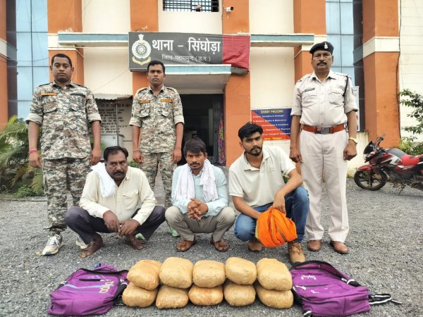 कार्रवाई : बस का इंतजार कर रहे तीन तस्कर चढ़े पुलिस के हत्थे