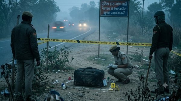 सनसनी : सड़क किनारे बैग से मिला अज्ञात युवती का शव, पहचान के लिए पुलिस ने की अपील