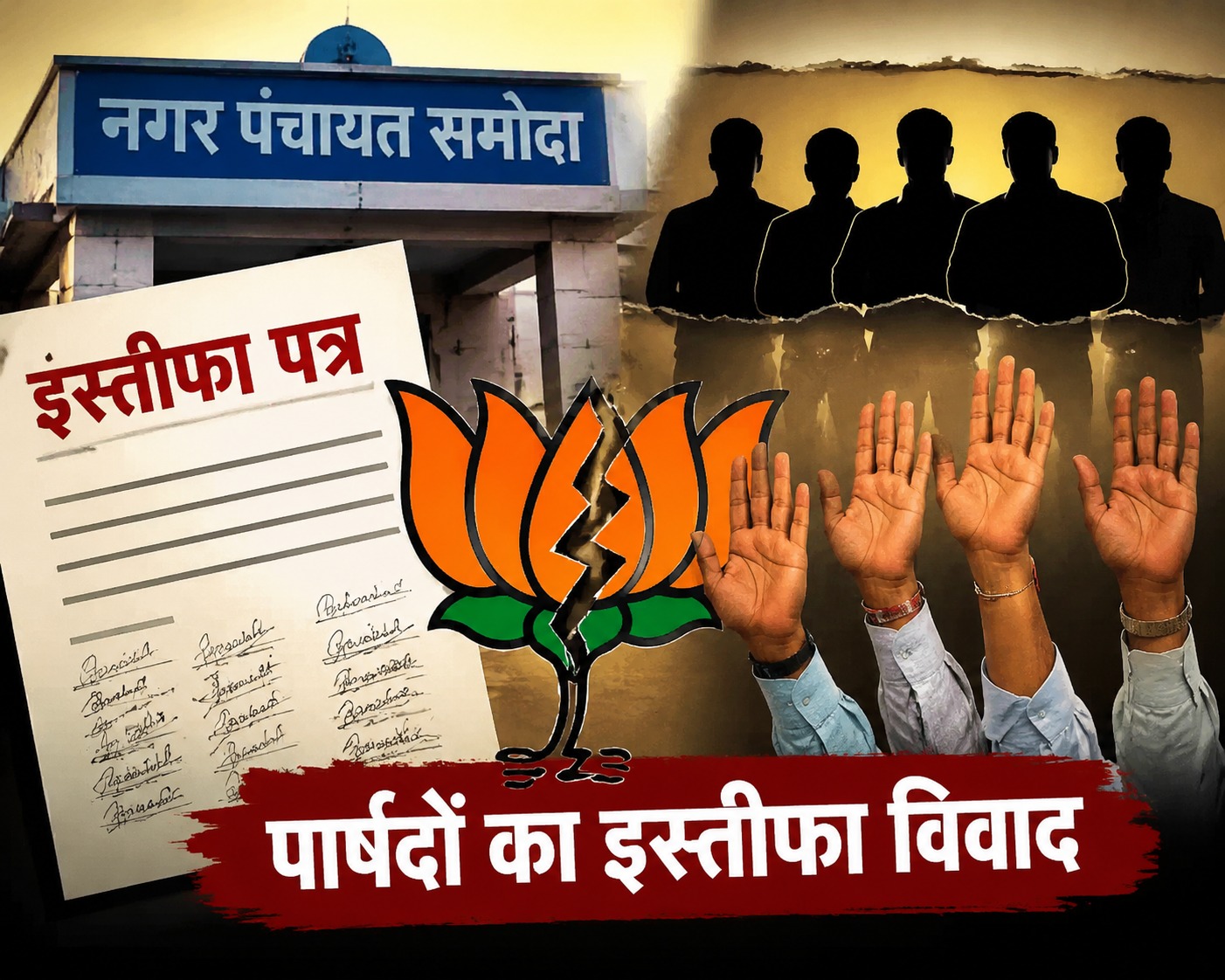 पार्षदों का इस्तीफा पत्र