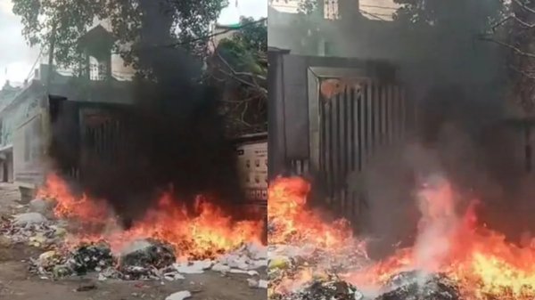 बड़ी लापरवाही : हाईटेक कचरा घर बना राख का ढेर, आग से लाखों का नुकसान और नगर पालिका की निगरानी पर सवाल