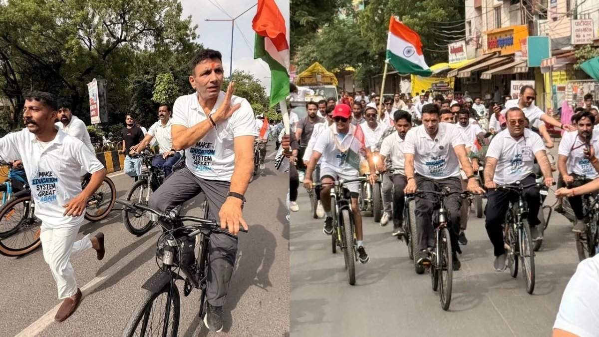 इंदौर से भोपाल तक कांग्रेस की साइक्लोथॉन यात्रा