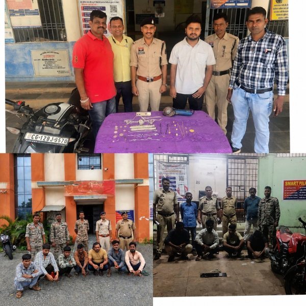 बड़ा एक्शन : अंतर्राज्यीय पारधी गैंग सहित तीन शातिर चोर गिरोह बेनकाब, लाखों के सोने-चांदी के साथ 12 आरोपी गिरफ्तार