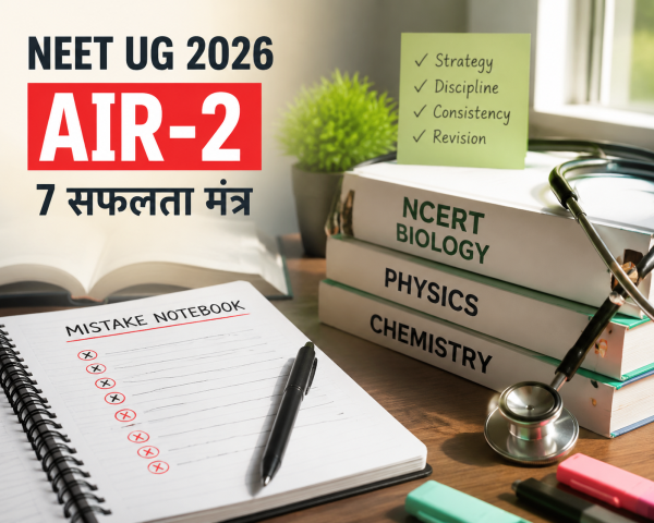 NEET UG 2026 :  AIR-2 पंशुल बंसल ने बताए सफलता के 7 मंत्र, ऐसे हासिल किए 715 अंक