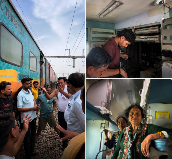 सुपरफास्ट ट्रेन में बड़ी लापरवाही : रातभर बिना एसी और लाइट के चला सफर, उधमपुर-दुर्ग ट्रेन के यात्रियों का फूटा गुस्सा